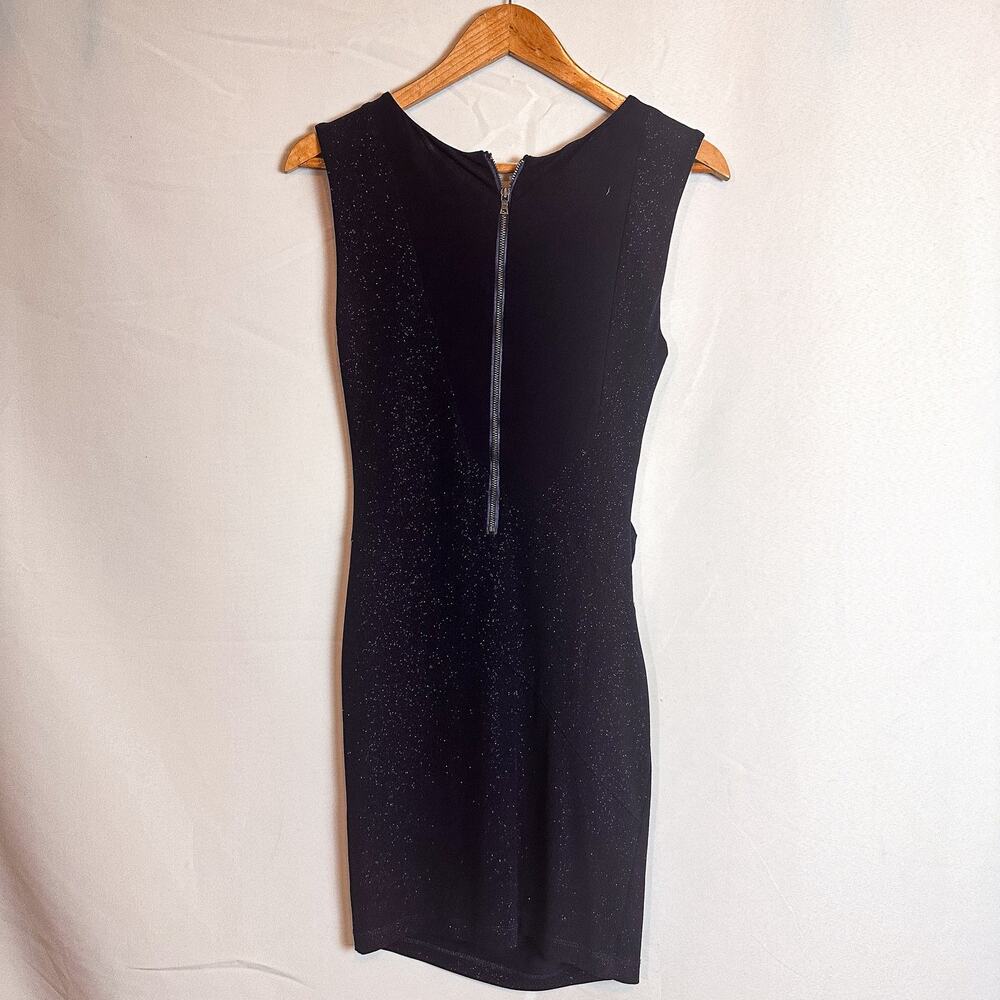 ALICE + OLIVIA Navy Blue Bodycon Glitter Shift Dress Sz. 4 - Picture 7 of 7